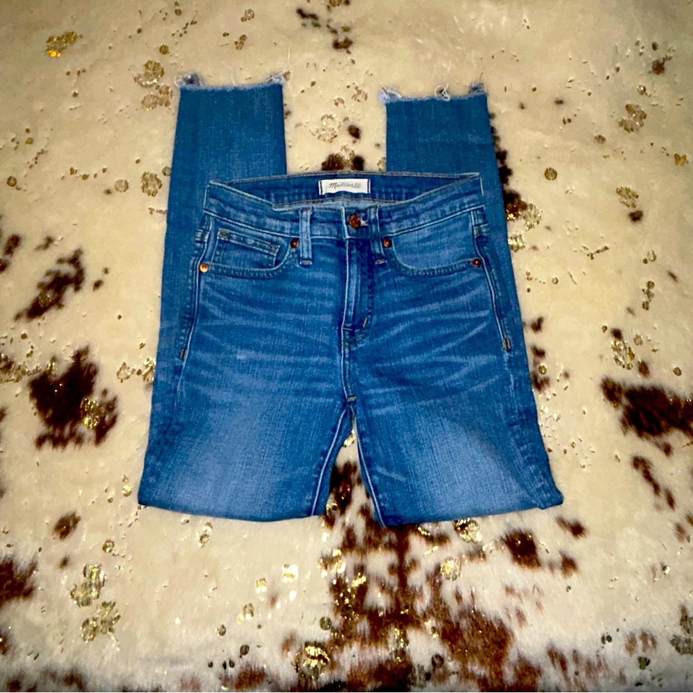 Madewell Women’s Jeans 9” High Rise Skinny Crop with Raw Hem